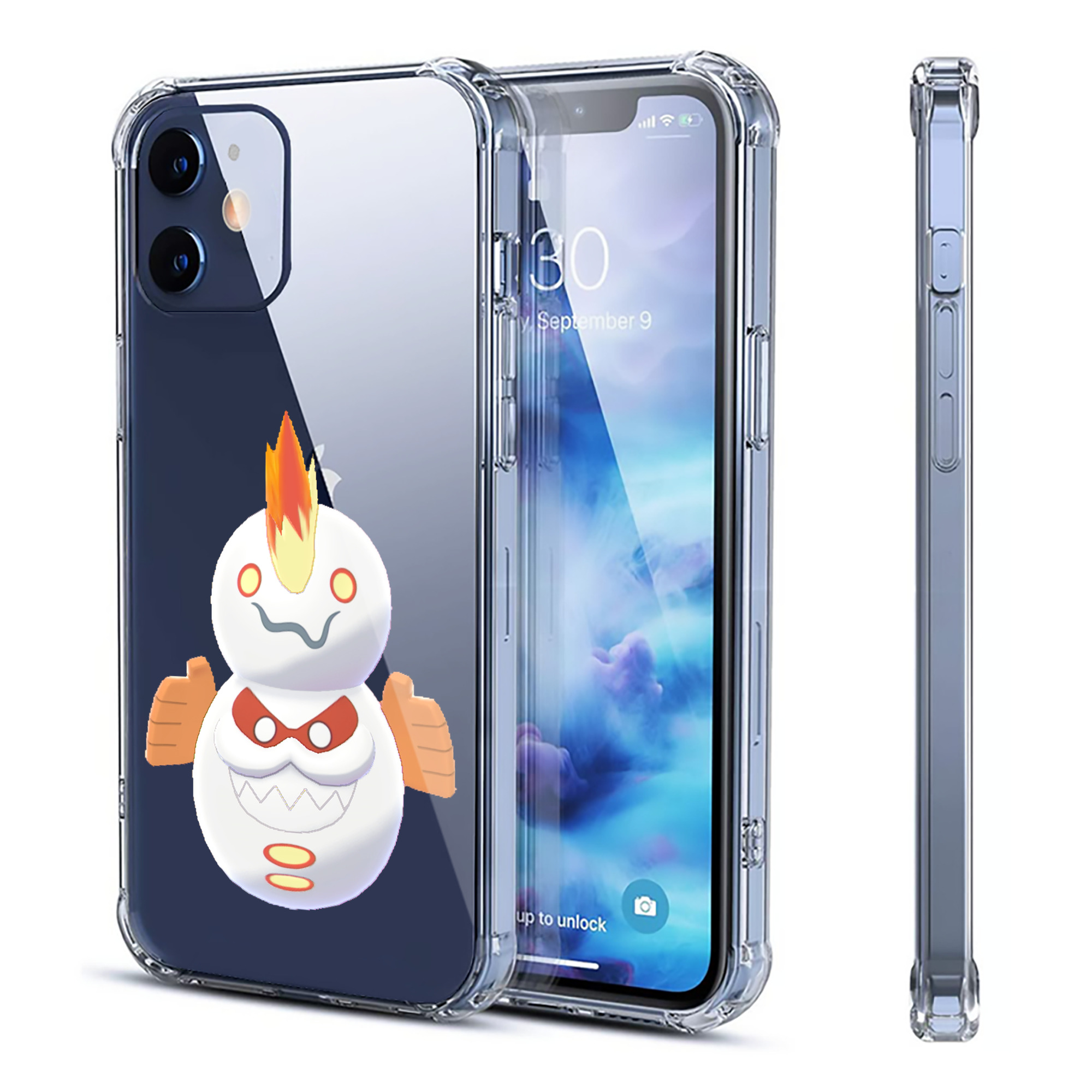 （画像用） ポケットモンスター Pokémon 【iPhone 12シリーズ対応】透明スマホケース（クリアソフトケース）